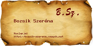 Bozsik Szeréna névjegykártya